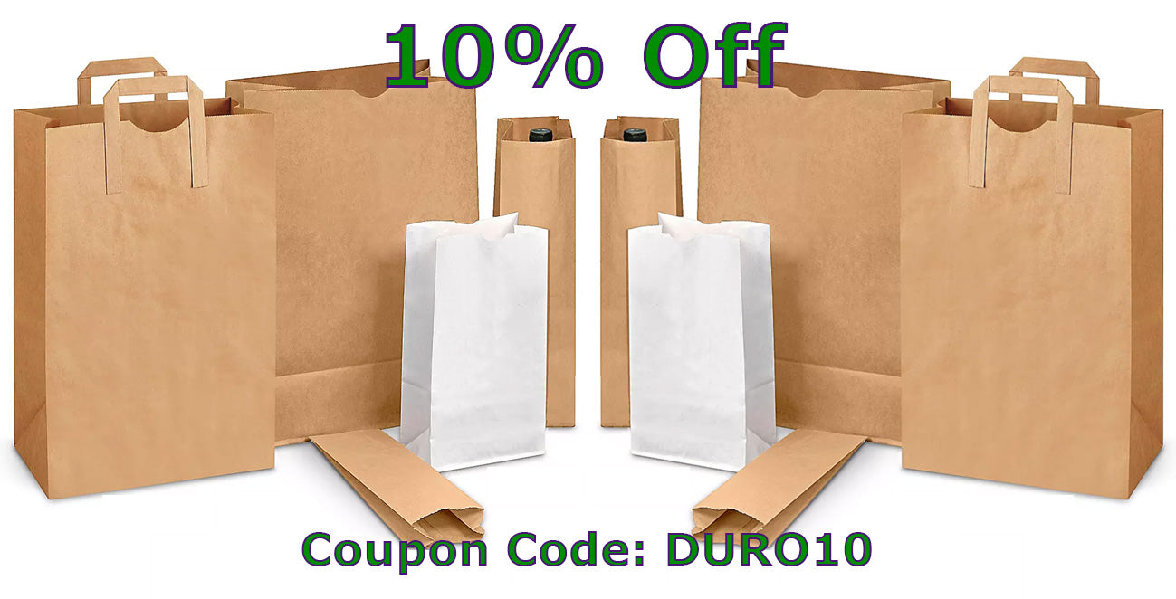 Duro Bag® White 3# 51003 Paper Bag, 4.75in x 2.31in x 8.56in (500/bndl)