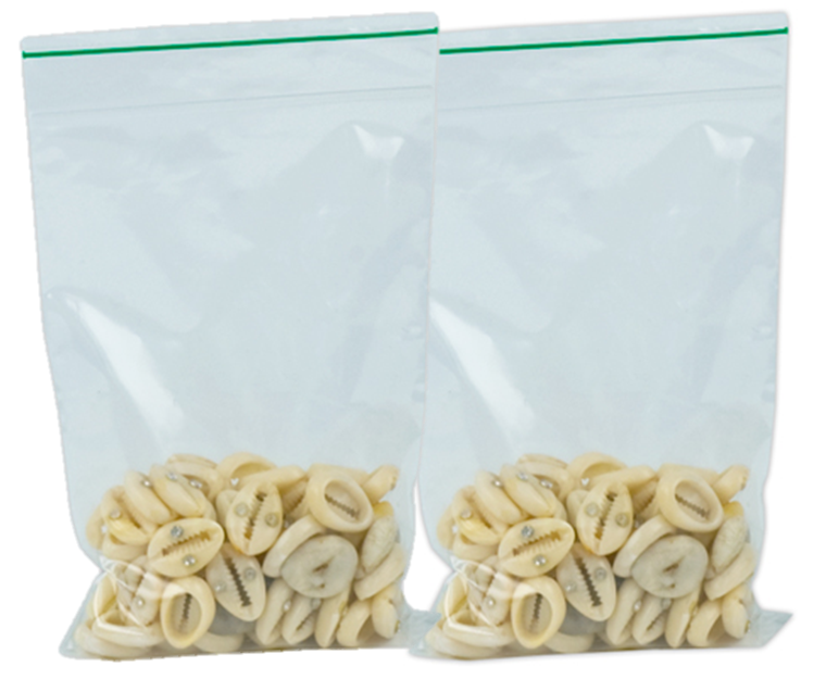 Environmentally friendly GreenBran 2-mil low density 4" x 6" zipper bags meet ASTM D5511 for Biodegradable disposal in anaerobic solid-waste-treatment plants and meet FDA and USDA specifications for food contact.