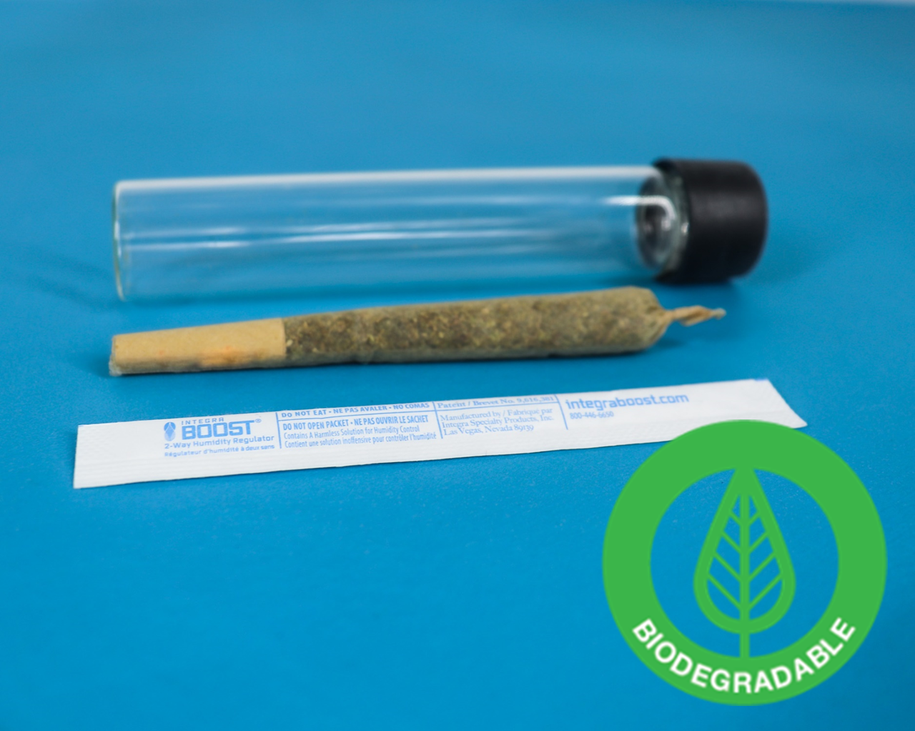 Integra biodegradable 62% rH, 110mm BOOST® Sticks use a patented plant-based, salt-free 2-way humidity control technology to expertly adapt to the air around them—either releasing or absorbing moisture as needed to maintain relative humidity (RH) in a container or tube.