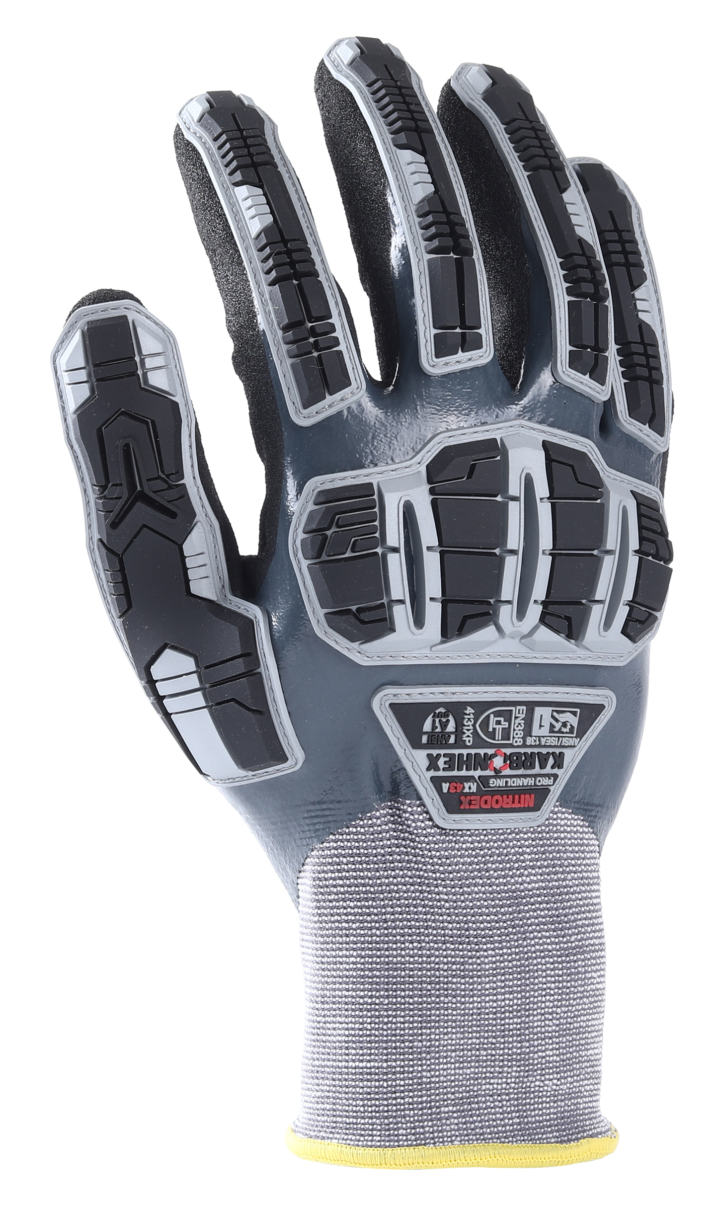 SW® KarbonHex™ KX43A C16677 15G Impact-Resistant Dual-Layer Nitrile Work Gloves, TPR Protection