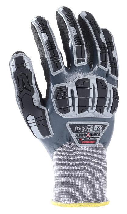 SW® KarbonHex™ KX43A C16677 15G Impact-Resistant Dual-Layer Nitrile Work Gloves, TPR Protection