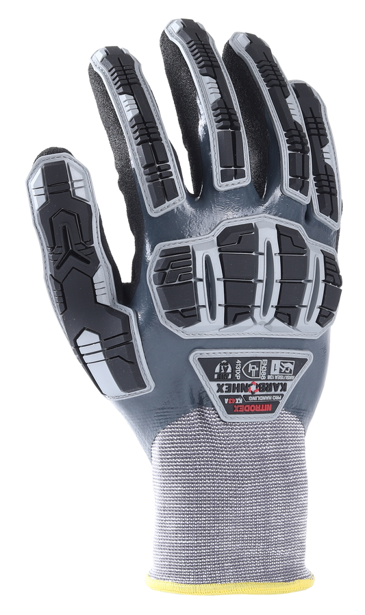 SW® KarbonHex™ KX43A C16677 15G Impact-Resistant Dual-Layer Nitrile Work Gloves, TPR Protection