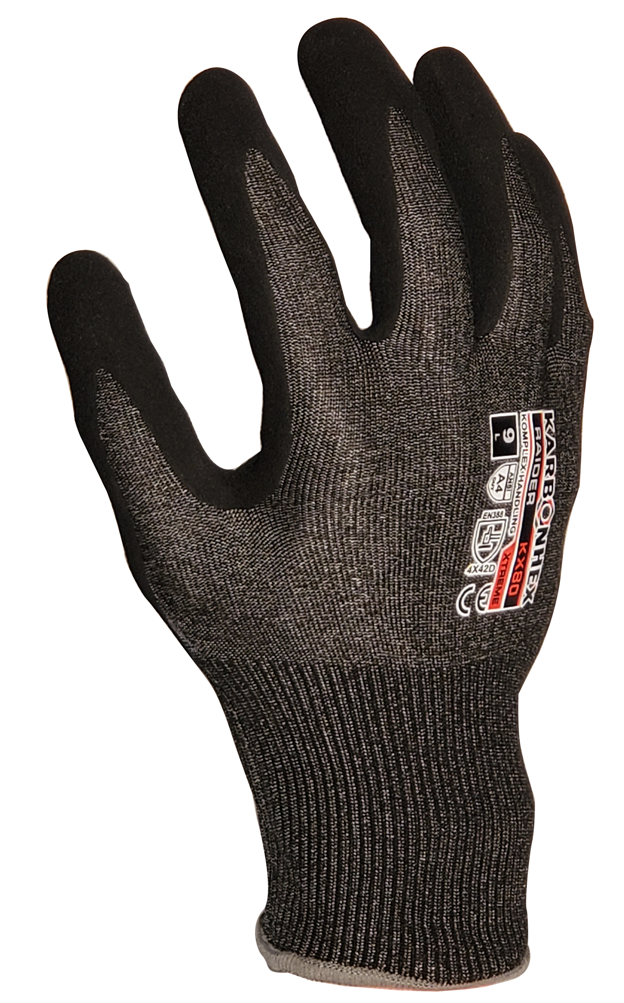 SW® KarbonHex™ KX80 C44280 18G A4 Cut-Resistant Nitrile Work Gloves, Touchscreen Compatible