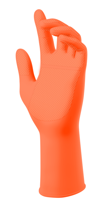 SW® PowerForm® PF-12OR Powder-Free EcoTek® Sustainable Nitrile Extended-Cuff Examination Gloves, 12", 50ct