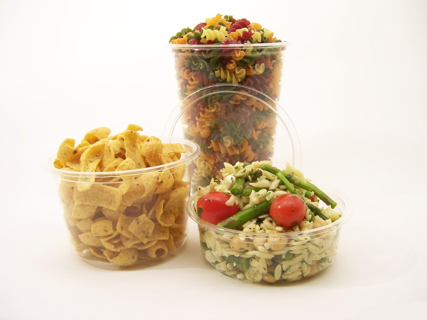 Ingeo™ 100% Compostable 8-ounce Round Clear Deli Containers are made from FDA food compliant corn-based PLA 