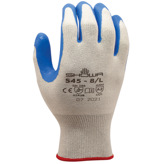 SHOWA® 545 HPPE Nitrile Cut-Resistant Glove, ANSI A2, Gray/Blue