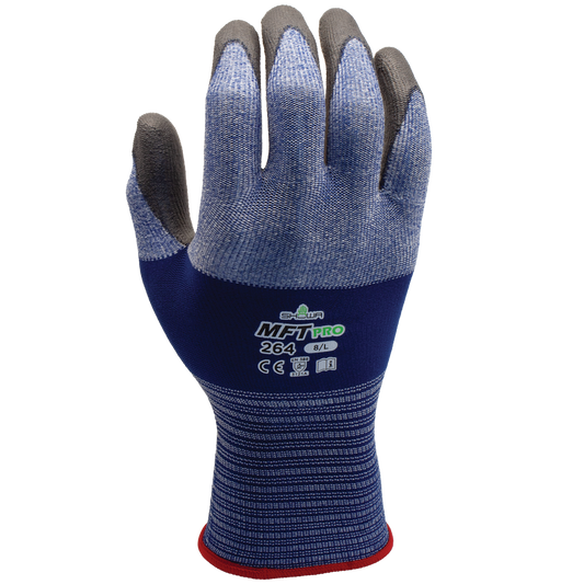 SHOWA® MFT PRO 264 Foam Polyurethane Grip Glove, Navy/Black