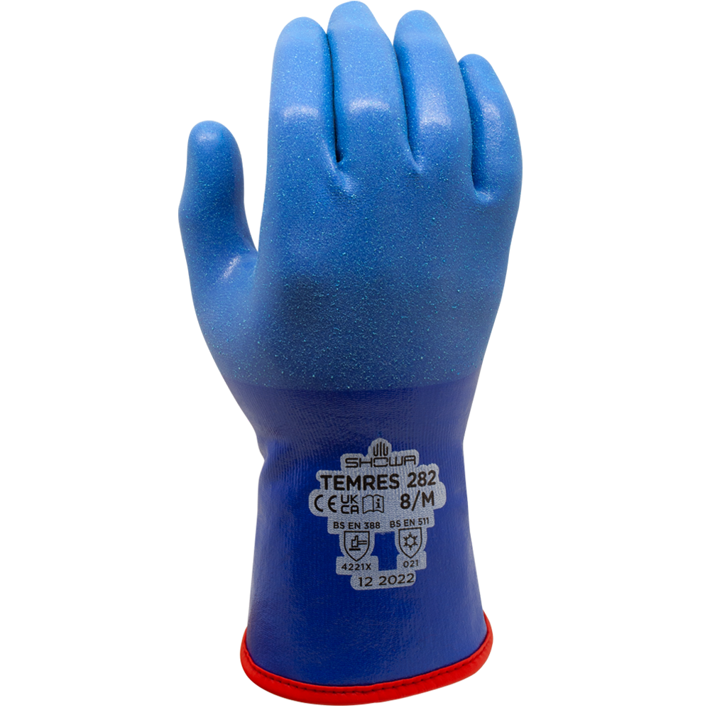 SHOWA® TEM•RES® 282 Insulated Polyurethane Cold-Weather Glove, Blue, -58°F
