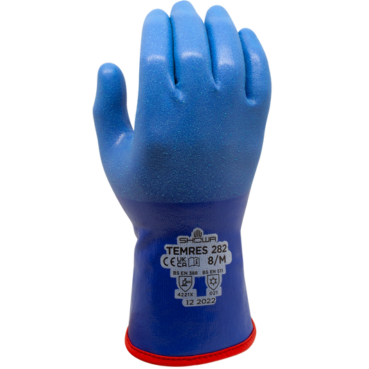 SHOWA® TEM•RES® 282 Insulated Polyurethane Cold-Weather Glove, Blue, -58°F