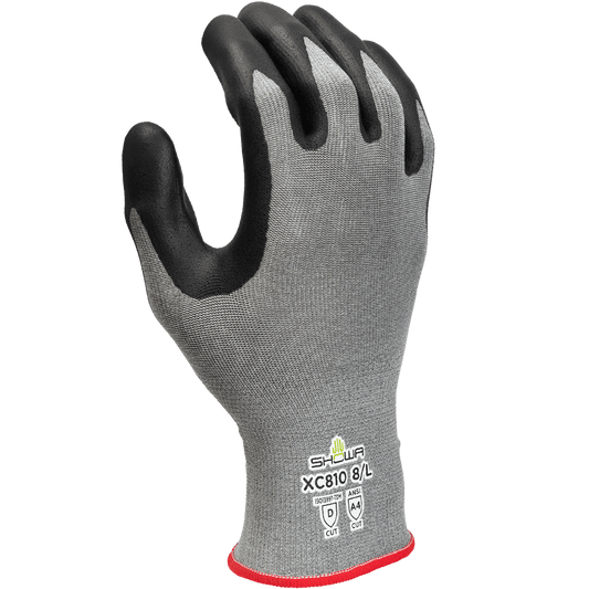 SHOWA® DURACoil Alpha XC810 Microporous Nitrile 18-Gauge Cut-Resistant Glove, ANSI A4, Gray