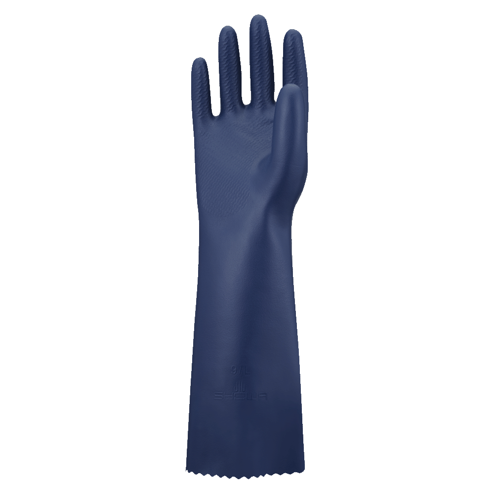 SHOWA CN741 Biodegradable Chemical Resistant Nitrile Gloves, EBT, Wave Grip, 380mm