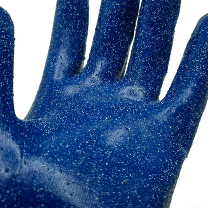 SHOWA NSK24 Nitrile Chemical Resistant Gloves, Interlock Liner, Rough Grip, 14"