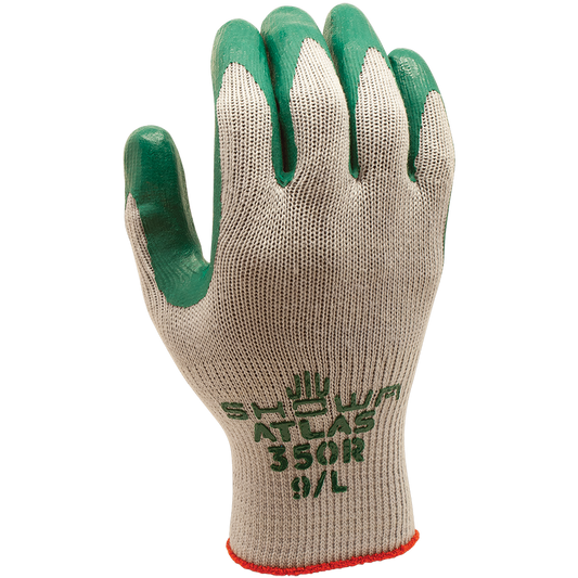 SHOWA® ATLAS® 350 Nitrile Foam Grip Glove, Grey/Green, Abrasion Resistant