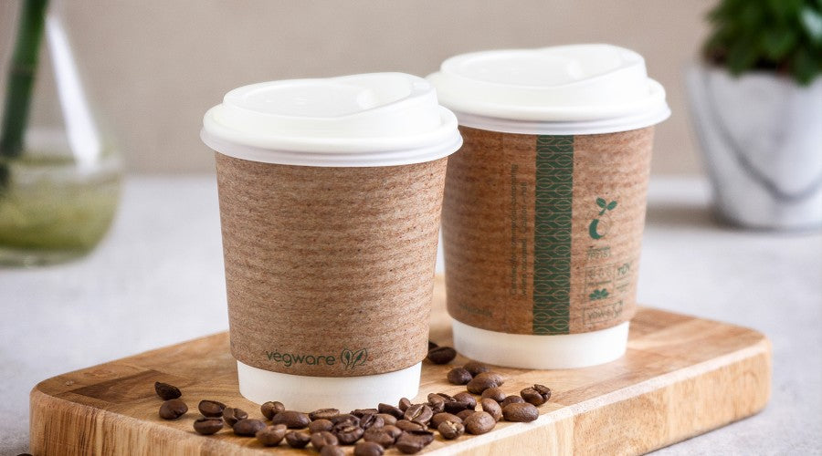 Vegware™ 79-Series compostable 08-oz Double Wall Brown Kraft Cups are made from sustainably sourced board and lined with plant-based PLA that's independently certified to break down in 12 weeks. Perfect for smoothies, tea, coffee or soup.
