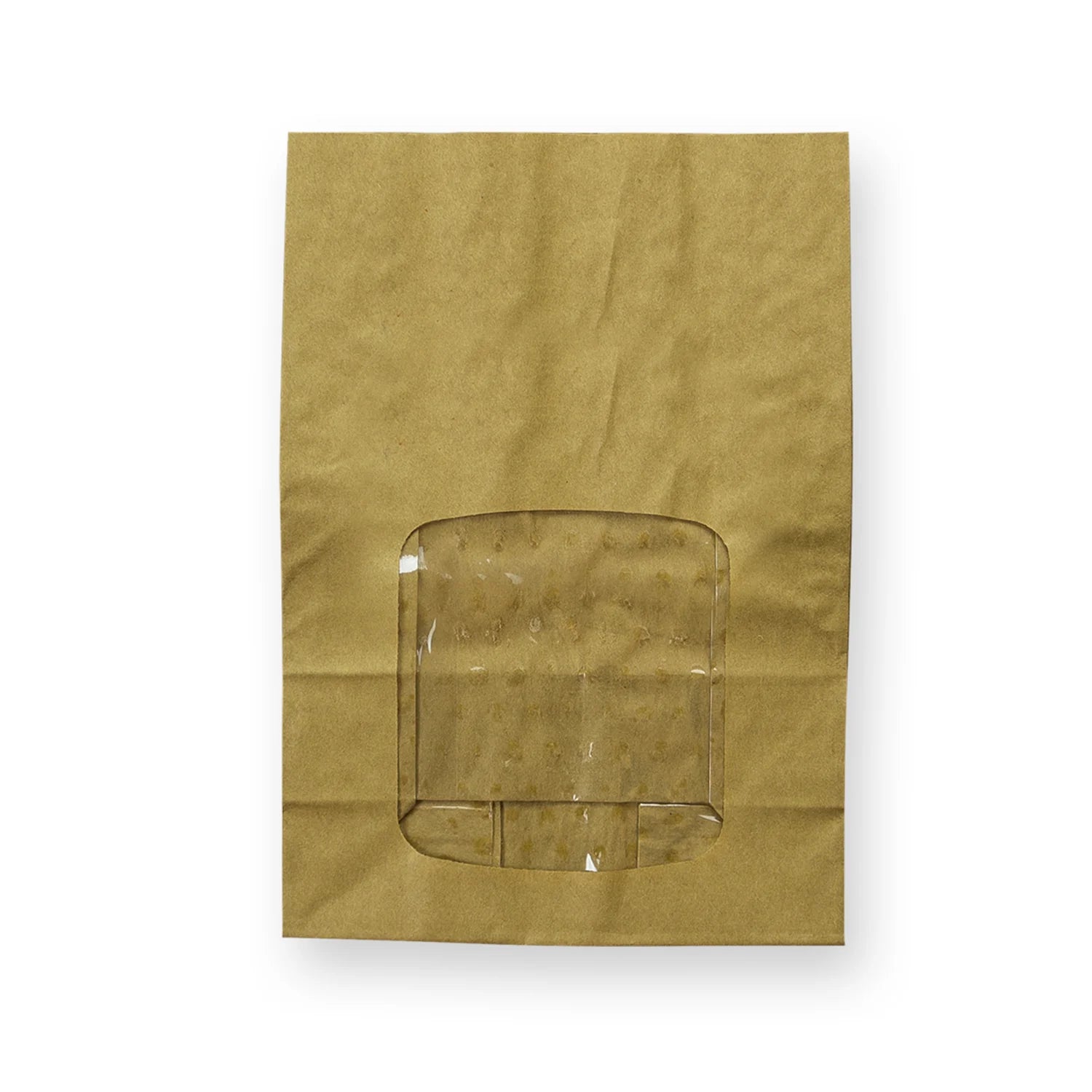 Vegware™ compostable kraft Window Bloomer Bags feature 100% recycled paper fully lined with Natureflex grease-proof film from wood pulp.