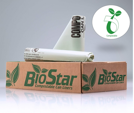 BioStar® Compostable 30in x 36in Can Liners by Pallet, 20-30 Gal (150ct)-