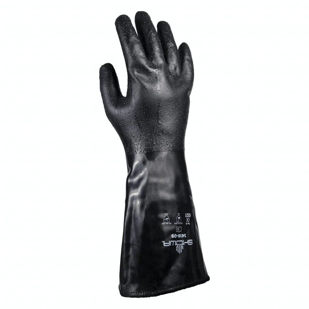 SHOWA® 3416 Neoprene Fully Coated Cut-Resistant Glove, ANSI A5, Navy