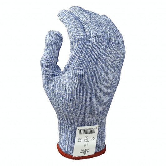 SHOWA® 8110 Uncoated HPPE Wire-Free Cut-Resistant Glove, ANSI A5, Blue/White