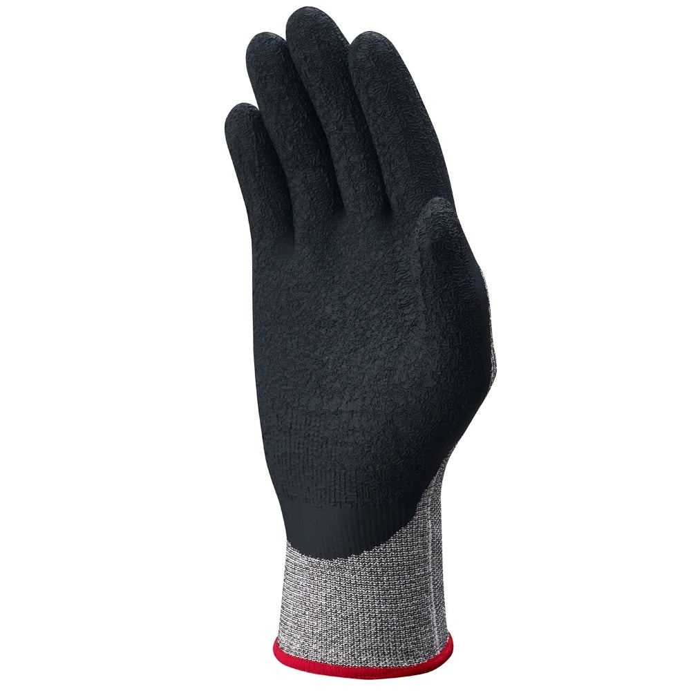 SHOWA® DURACoil™ 346 Natural Rubber Cut-Resistant Glove, ANSI A4, Black