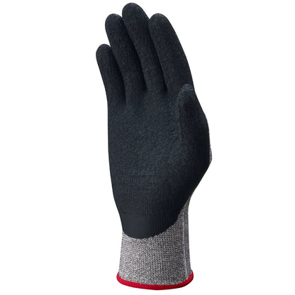 SHOWA® DURACoil™ 346 Natural Rubber Cut-Resistant Glove, ANSI A4, Black