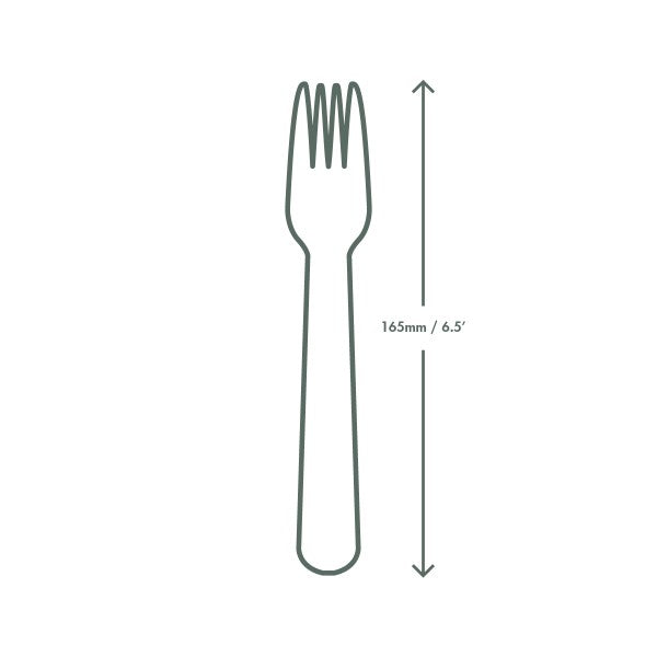 Vegware™ VW-FK6.5W Compostable 6.5in CPLA Fork, Individually Wrapped (1000ct) - image 2