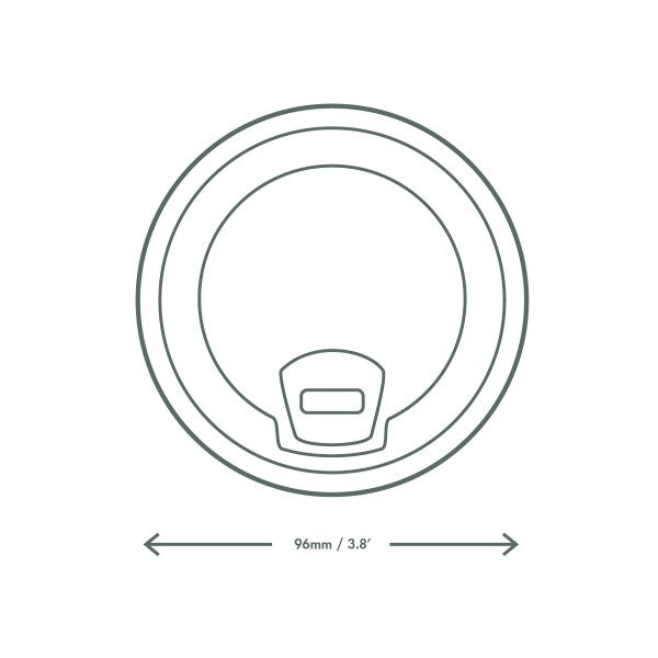 Vegware™ C96F-SP Compostable 96 Series PLA Flat Sipping Lid with Cap (1000ct) - image 3