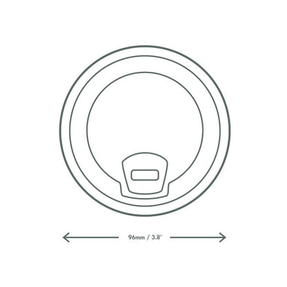 Vegware™ C96F-SP Compostable 96 Series PLA Flat Sipping Lid with Cap (1000ct) - image 3