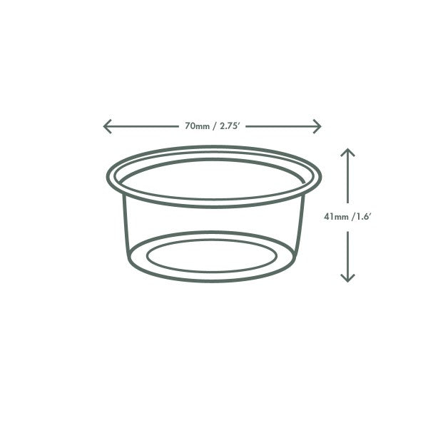Vegware™ CF7056 Compostable 3oz PLA Clear Portion Pot (2000ct) - image 3