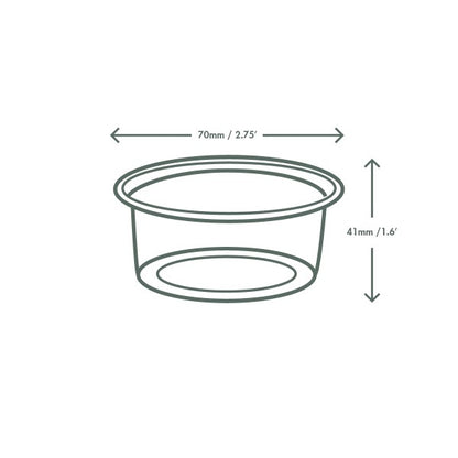 Vegware™ CF7056 Compostable 3oz PLA Clear Portion Pot (2000ct) - image 3