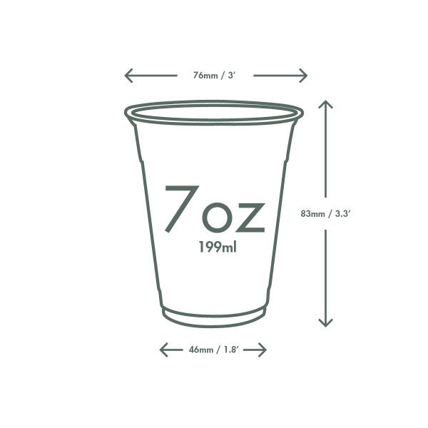Vegware™ R200-G Compostable 7oz PLA Clear Cold Cup, 76 Series (1000ct) - image 3