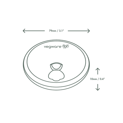 Vegware™ VLID79PG Compostable 79 Series Paper Hot Cup Lid (1000ct) - image 3
