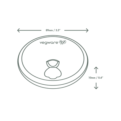 Vegware™ VLID89PG Compostable 89 Series Paper Hot Cup Lid (1000ct) - image 2