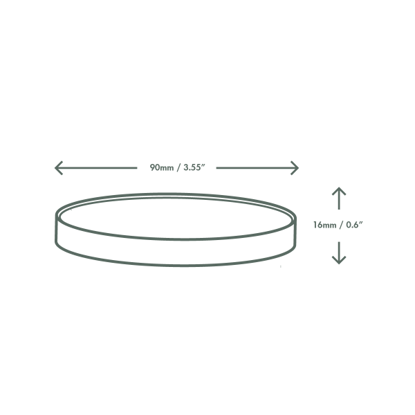 Vegware™ VLID90PG Compostable 90 Series Vented Paper Soup Lid (500ct) - image 2