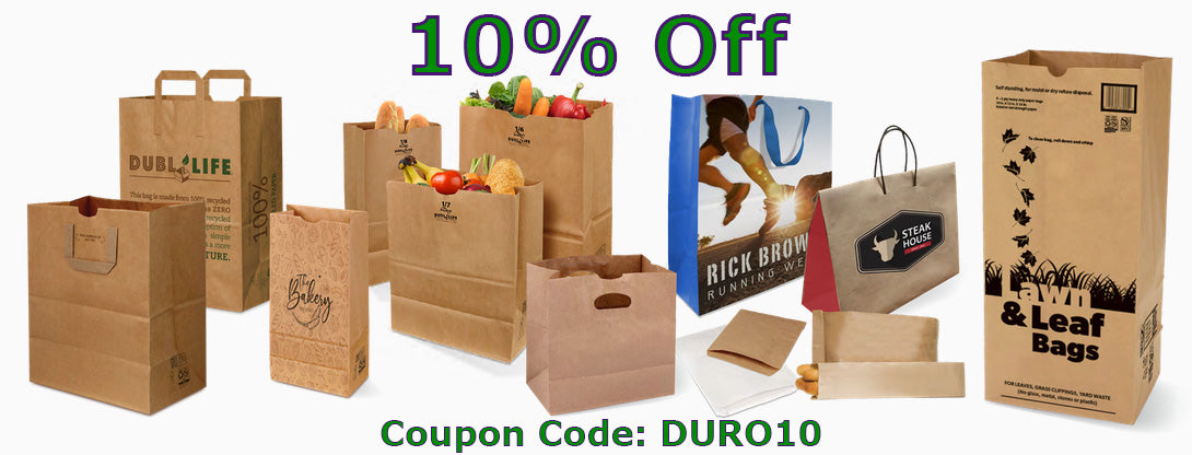 Duro Bag® Kraft 40# 84245 Paper Bag w/ Die Cut Handle, 11in x 6in x 11in (500/bndl)