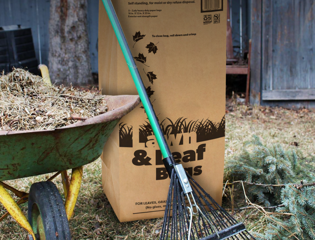 Duro Bag® 30 Gal 16in x 12in x 35in Plain Kraft Paper Lawn & Leaf Bags reduce environmental impact. Sold 50 per case.