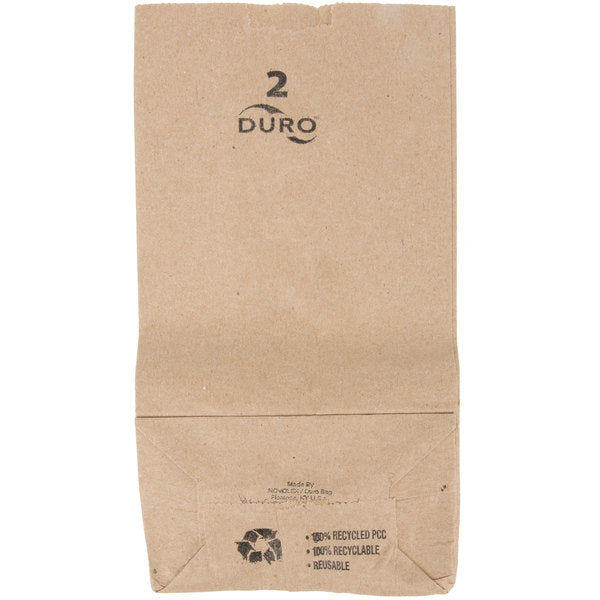 These Duro Bag® 4.31 x 2.43 x 7.87 Dubl Life® 30# 1lb Kraft SOS  Paper Bags with gusseted flat bottom are reusable, recyclable, BPI® compostable and SFI® sourcing certified. Sold 500 per bundle. 