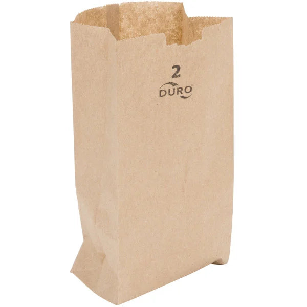 These Duro Bag® 4.31 x 2.43 x 7.87 Dubl Life® 30# 1lb Kraft SOS  Paper Bags with gusseted flat bottom are reusable, recyclable, BPI® compostable and SFI® sourcing certified. Sold 500 per bundle. 