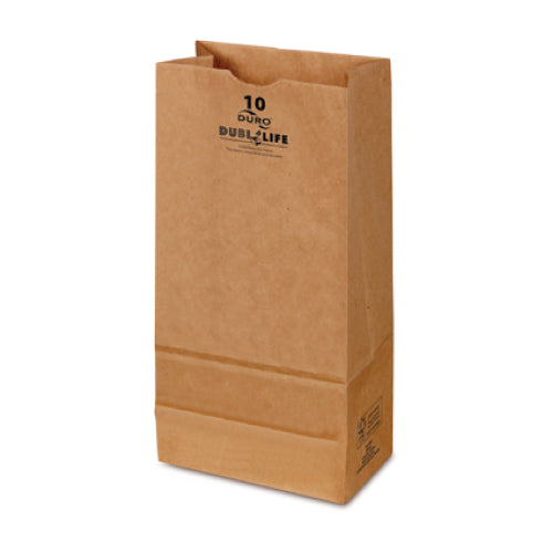 Duro Bag® Kraft 10# 18410 Dubl Life® Paper Bag, 6.31in x 4.18in x 13.37in (500/bndl)