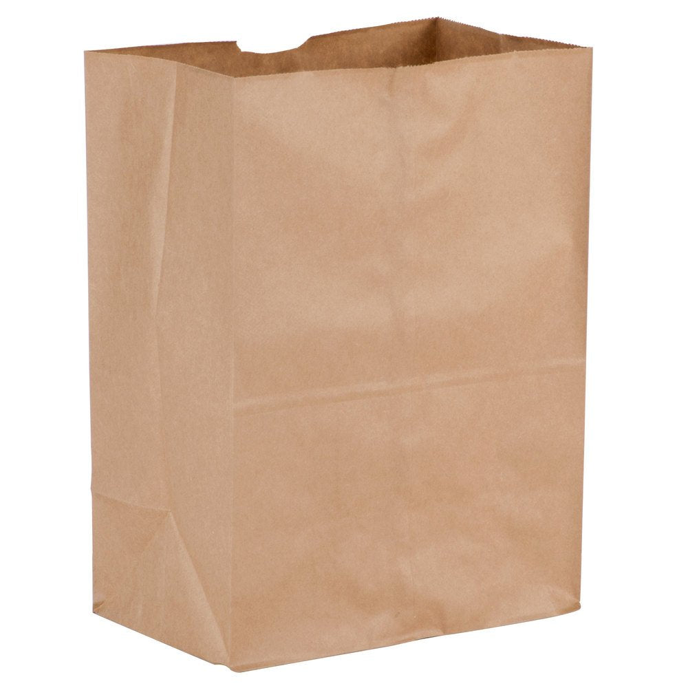 These compostable 12in x 7in x 17in Duro Bag® 40# 1/6 BBL Kraft Paper Grocery Sacks are SFI® and BPI® certified. Sold 400 per bundle