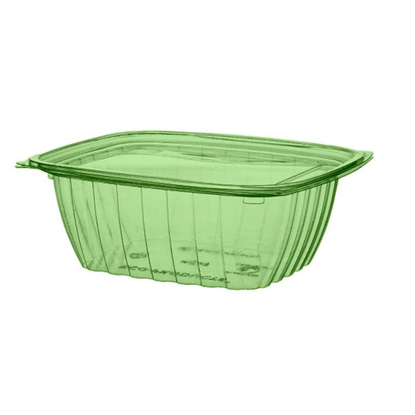 32oz two-piece deli container (base and lid) from the Veridian range. The quart-size option for catering trays, bulk salads and fruit platters to go.
