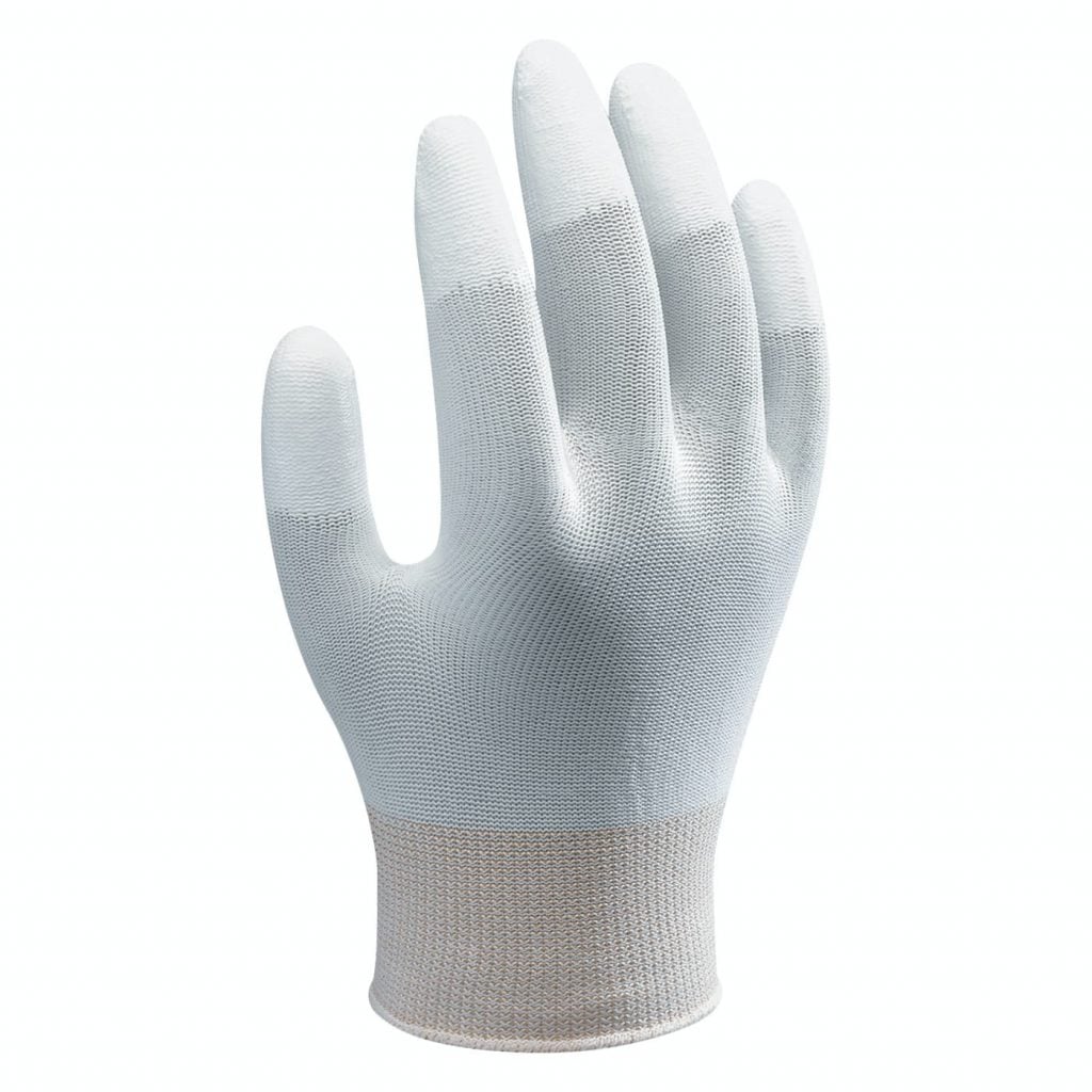 SHOWA® BO600 Polyurethane Fingertip-Coated Precision Glove, White