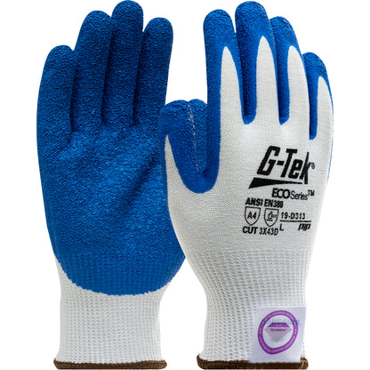 pip safety gear PIP® G-Tek® 19-D313 ECOSeries™ Dyneema® Latex Coated A4 Bio-Based Safety Gloves