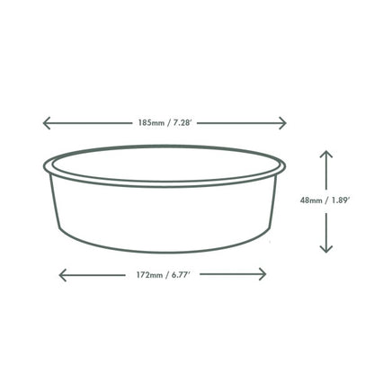 Vegware™ RSC-26G Compostable 26oz PLA-Lined Paper Food Bowl, 185 Series (300ct) - image 3