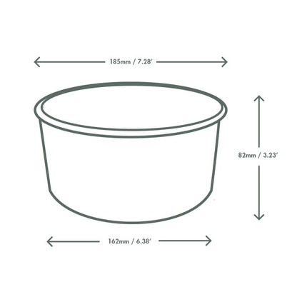 Vegware™ RSC-48G Compostable 48oz PLA-Lined Paper Food Bowl, 185 Series (300ct) - image 3