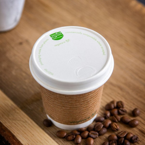 Vegware™ VLID79PG Compostable 79 Series Paper Hot Cup Lid (1000ct) - image 2