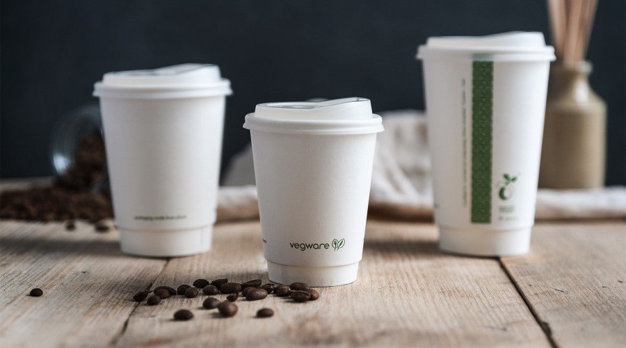 Vegware™ 96-Series compostable 16-oz plant-based paper cold beverage cups are made from sustainable board that is lined on both sides with plant-based PLA -an Eco-friendly plastic alternative independently certified to break down in landfill within 12 weeks.