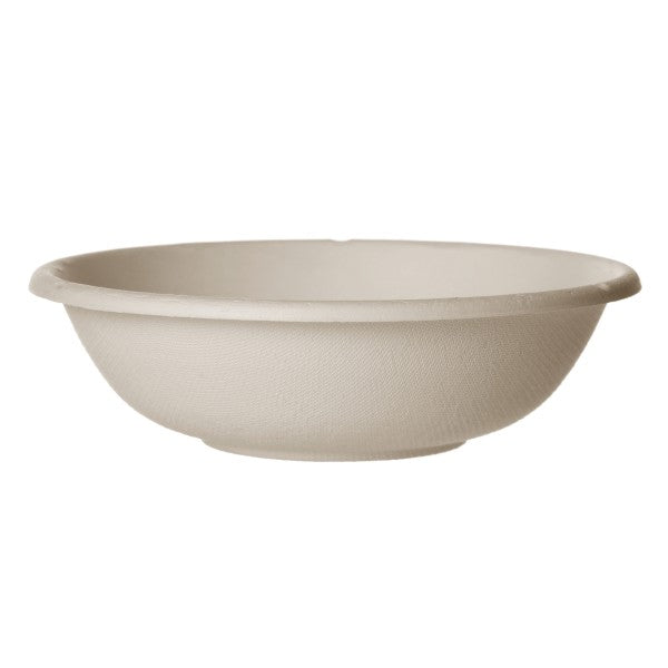 16oz molded fiber coupe bowl. The 16oz coupe hits the sweet spot for ramen, chili and side salads, in a natural oatmeal finish.