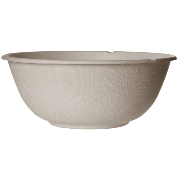 46oz molded fiber coupe bowl. A generous 46oz serving bowl for family-style salads, catering and sharing plates.