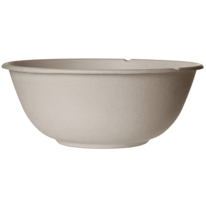 46oz molded fiber coupe bowl. A generous 46oz serving bowl for family-style salads, catering and sharing plates.