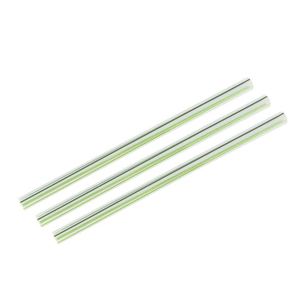 Wider 7mm PLA drinking straw, great for cocktails or cold drinks. The wider 7mm bore pulls thick smoothies, shakes and cold foam with ease, and does not collapse halfway through a drink.